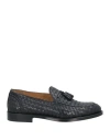 Doucal's Interwoven Leather Loafers In Black