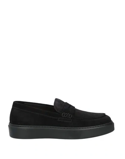 Doucal's Man Loafers Black Size 10.5 Leather In Black