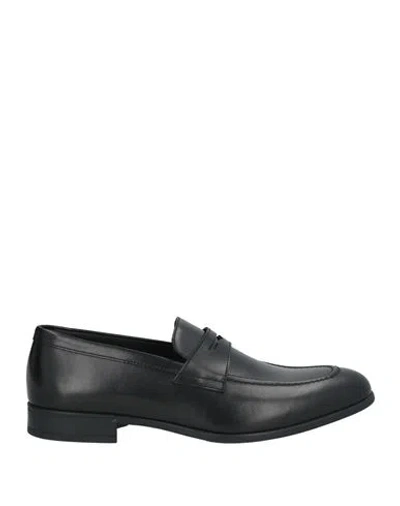 Doucal's Man Loafers Black Size 9 Calfskin In Black
