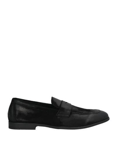 Doucal's Man Loafers Black Size 9 Leather