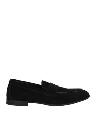 Doucal's Man Loafers Black Size 9 Leather