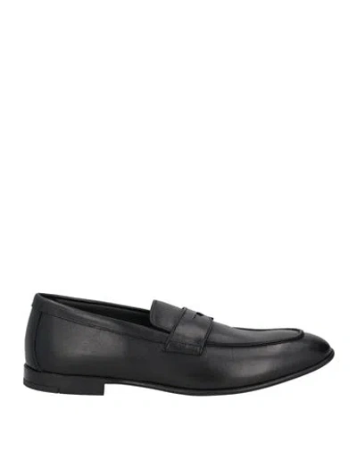 DOUCAL'S DOUCAL'S MAN LOAFERS BLACK SIZE 9 LEATHER