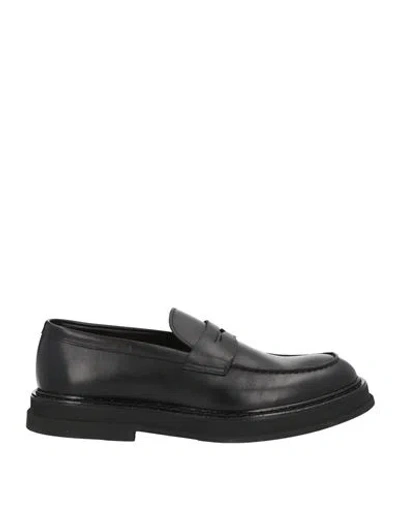 Doucal's Man Loafers Black Size 9 Leather