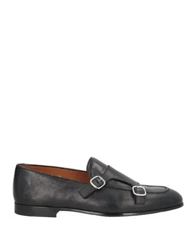 Doucal's Man Loafers Black Size 9 Leather