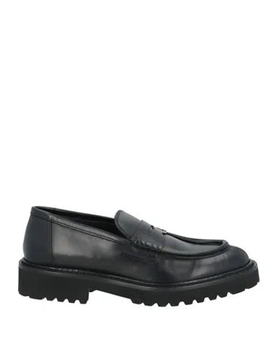 Doucal's Man Loafers Black Size 8 Leather
