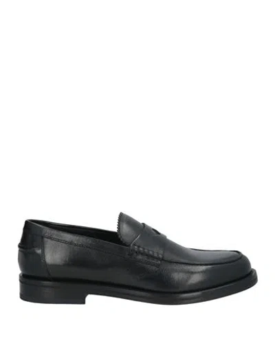 DOUCAL'S DOUCAL'S MAN LOAFERS BLACK SIZE 10 LEATHER
