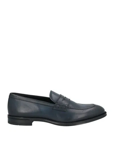 Doucal's Man Loafers Midnight Blue Size 12 Calfskin