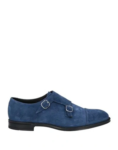 Doucal's Man Loafers Blue Size 9 Leather