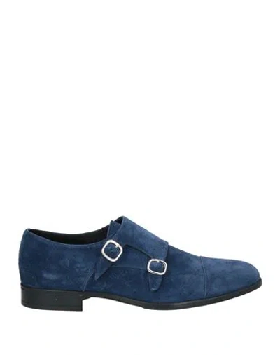 Doucal's Man Loafers Blue Size 9 Leather
