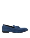 Doucal's Man Loafers Blue Size 9 Soft Leather