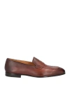Doucal's Man Loafers Camel Size 9 Leather In Brown