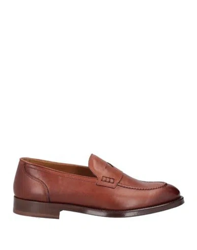 Doucal's Man Loafers Brown Size 8.5 Leather
