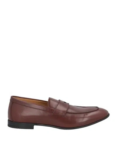 Doucal's Man Loafers Brown Size 8 Calfskin