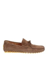 Doucal's Man Loafers Brown Size 9 Leather