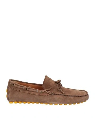Doucal's Man Loafers Brown Size 9 Leather