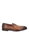Doucal's Man Loafers Camel Size 9 Leather In Beige