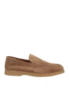 Doucal's Man Loafers Camel Size 9 Leather In Beige