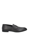 Doucal's Man Loafers Charcoal Size 9 Calfskin In Grey