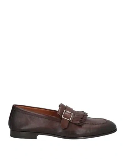 Doucal's Man Loafers Chocolate Brown Size 10.5 Leather