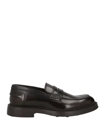 Doucal's Man Loafers Chocolate Brown Size 7 Leather