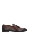 Doucal's Man Loafers Chocolate Brown Size 8 Soft Leather In Brown