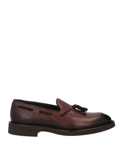 Doucal's Man Loafers Chocolate Brown Size 9 Leather