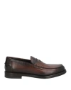 Doucal's Mario Leather Penny Loafers In Brown