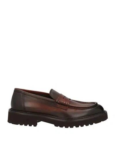 Doucal's Man Loafers Cocoa Size 7 Soft Leather In Brown