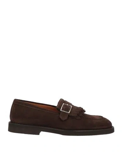 Doucal's Man Loafers Dark Brown Size 6.5 Leather