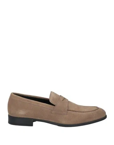 Doucal's Man Loafers Dark Brown Size 9 Leather