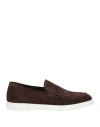 Doucal's Man Loafers Dark Brown Size 9 Leather