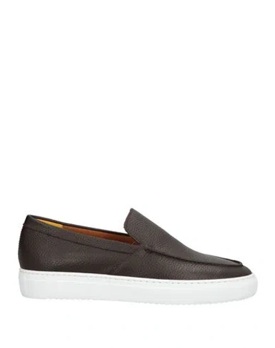 Doucal's Man Loafers Dark Brown Size 8.5 Leather