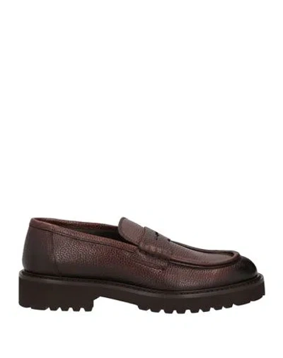 Doucal's Man Loafers Dark Brown Size 9 Calfskin