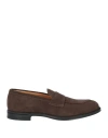 Doucal's Leather Moccasins With Rubber Sole In Brown