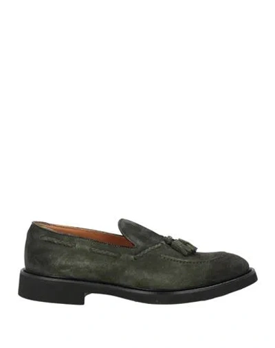 Doucal's Man Loafers Dark Green Size 8.5 Leather