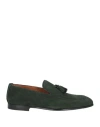 Doucal's Man Loafers Dark Green Size 8 Leather In Green