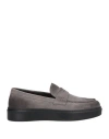 Doucal's Man Loafers Taupe Size 7 Leather In Grey