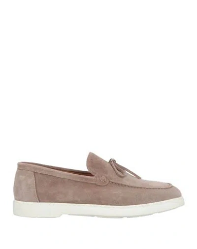 Doucal's Man Loafers Taupe Size 8.5 Leather In Grey