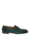 Doucal's Man Loafers Green Size 8.5 Leather