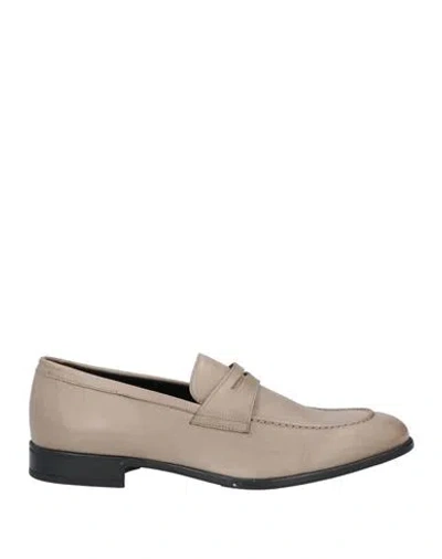 Doucal's Man Loafers Khaki Size 9 Calfskin In Beige