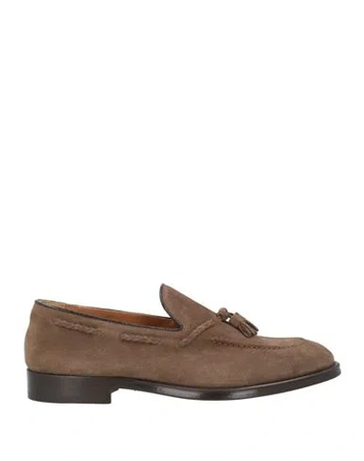 DOUCAL'S DOUCAL'S MAN LOAFERS KHAKI SIZE 9 LEATHER