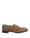 Doucal's Man Loafers Khaki Size 9 Leather In Beige