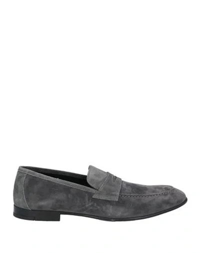 Doucal's Man Loafers Lead Size 9 Leather In Grey