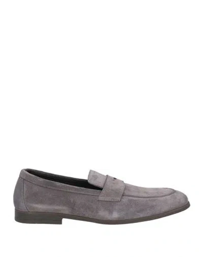 Doucal's Man Loafers Lead Size 9 Leather In Grey