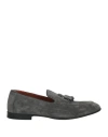 Doucal's Man Loafers Lead Size 9 Soft Leather In Grey