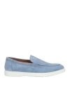 Doucal's Man Loafers Light Blue Size 7.5 Leather