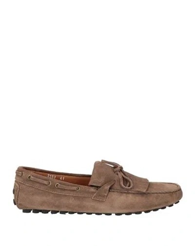 Doucal's Man Loafers Light Brown Size 9 Leather In Beige