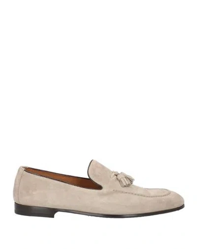 Doucal's Man Loafers Light Grey Size 7 Leather In Grey