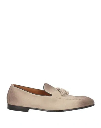 Doucal's Man Loafers Light Grey Size 9 Leather