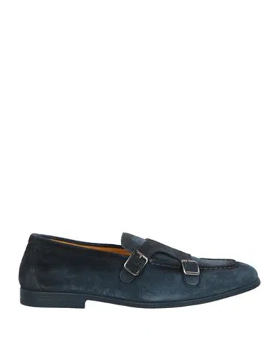 Doucal's Man Loafers Midnight Blue Size 12 Leather